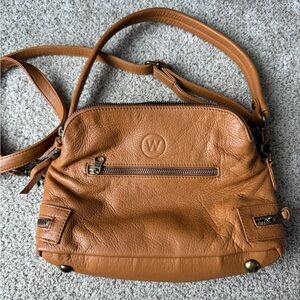 Wanderers Travel Co. Tan Leather "Manhattan" Crossbody Bag